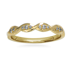 Classic Twist Diamond Band in 14k Yellow Gold